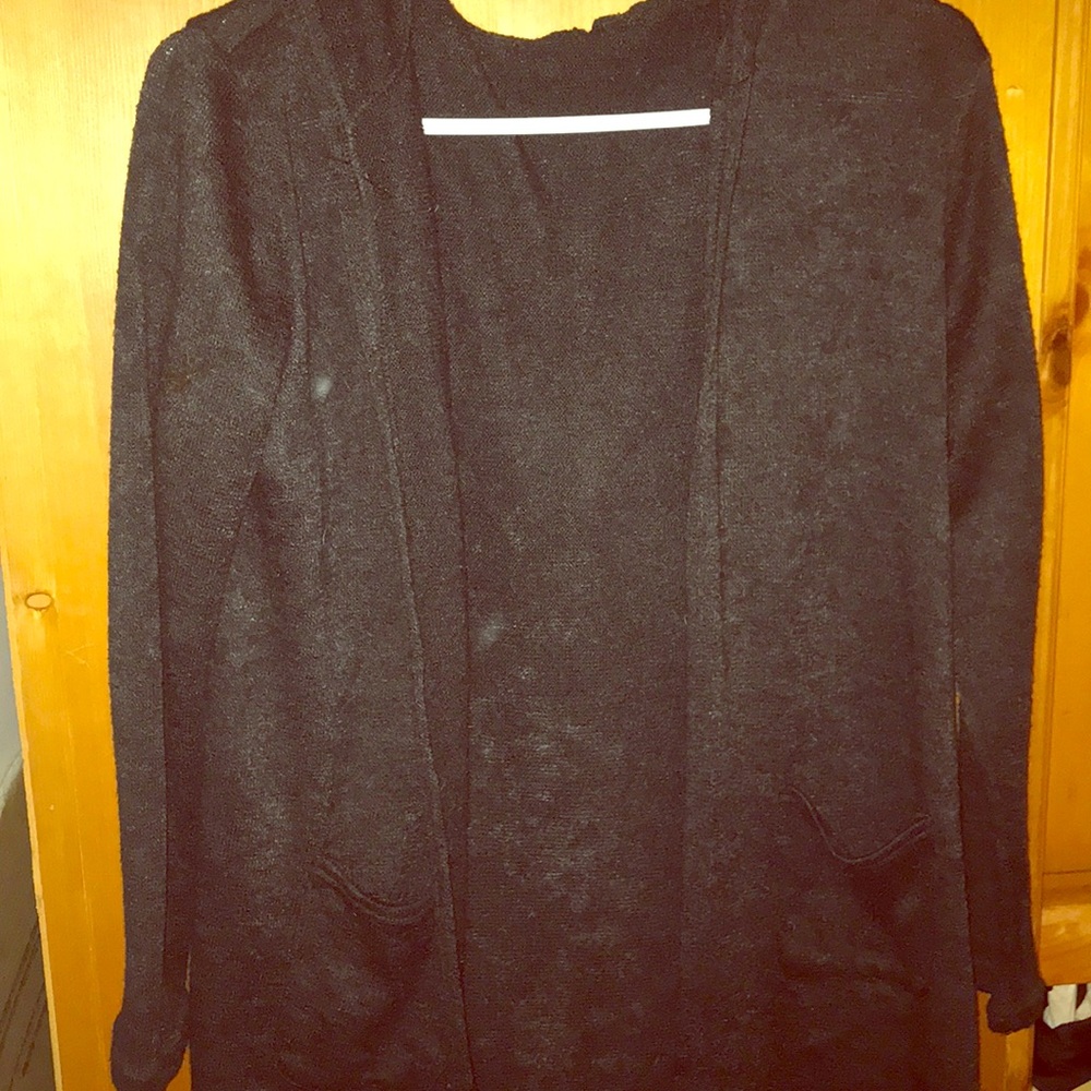 Black Hooded Cardigan 🍪